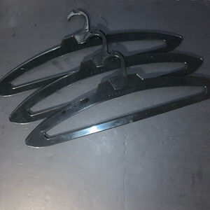 3 Samsonite Black Plastic Closet Hangers One Size